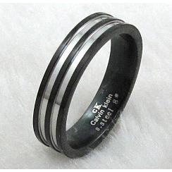 Stainless steel Ring, black