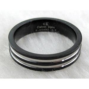 Stainless steel Ring, black