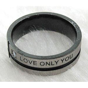 Stainless steel Ring, black