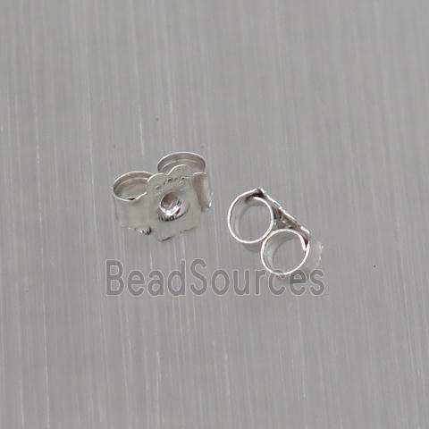 Sterling Silver Earrings Back, platinum plated