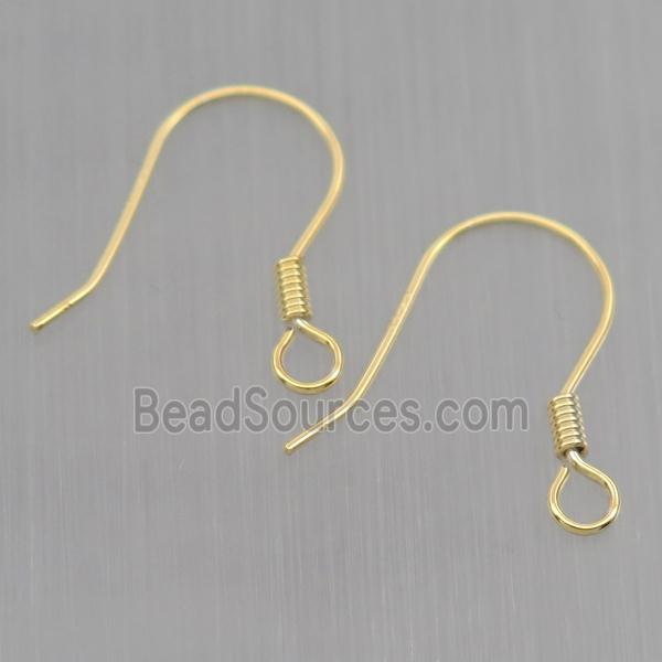 Sterling Silver hook Earrings, gold plated