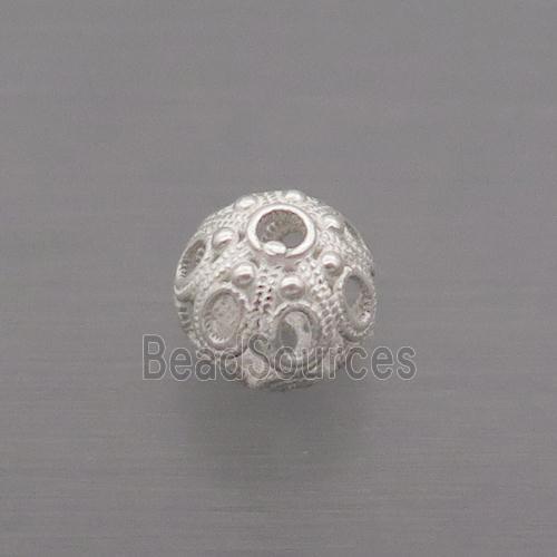 Sterling Silver Beads Round