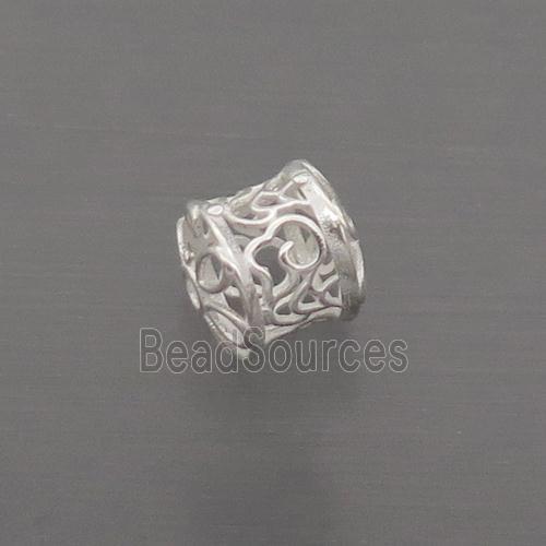 Sterling Silver Beads Tube Hollow