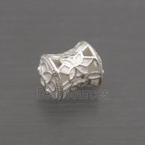 Sterling Silver Beads Tube Hollow