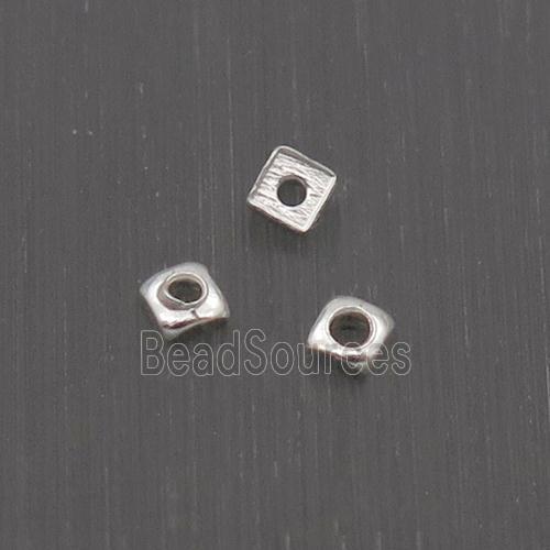 Sterling Silver Beads Spacer Square