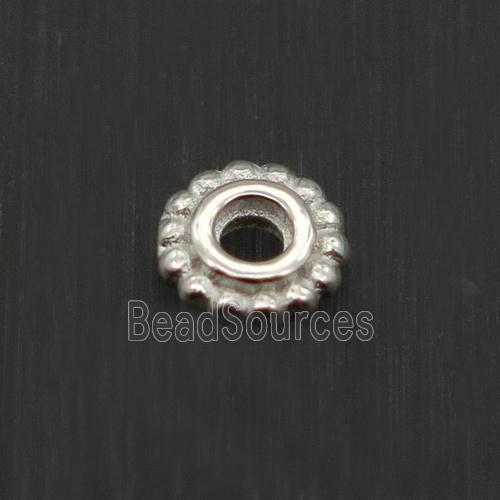 Sterling Silver Spacer Beads Flower