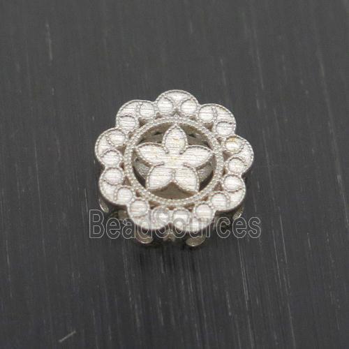 Sterling Silver Beads Flower