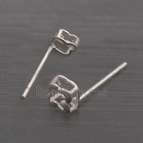 Sterling Silver Stud Earring With Pad