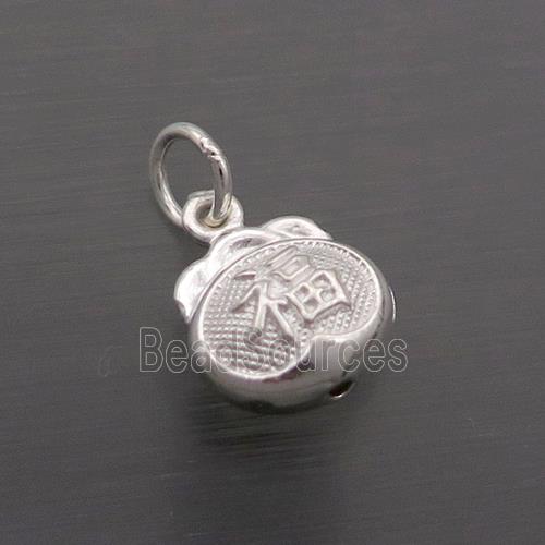 Sterling Silver Lucky Fu Pendant