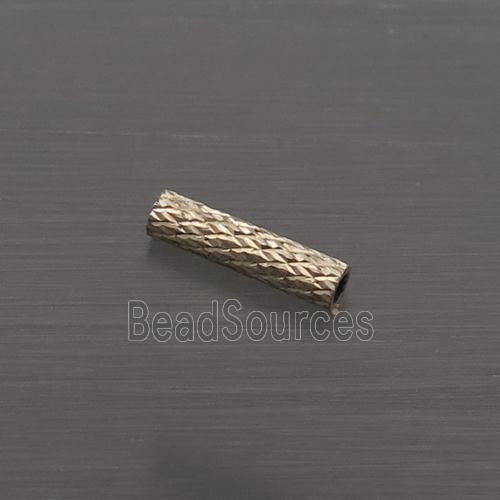 Sterling Silver Column Beads Gold Plated