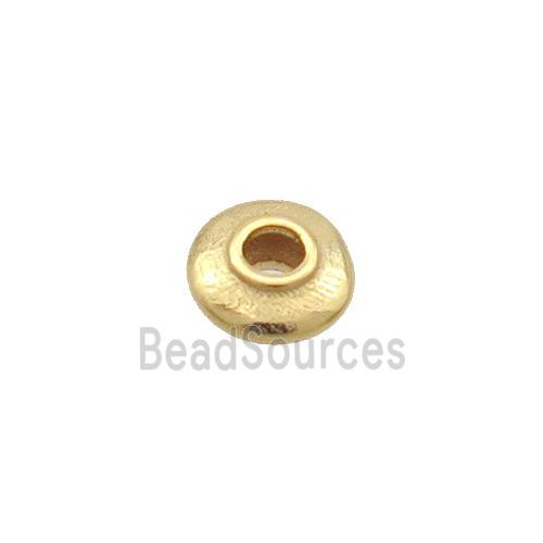 Sterling Silver Beads Rondelle Spacer Gold Plated