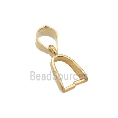 Sterling Silver Pinch Bail Clasp Gold Plated