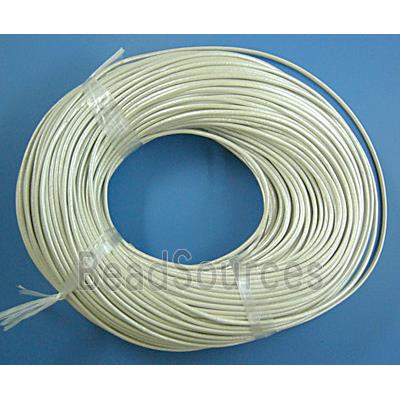 White Leather Rope Cord Jewelry Binding