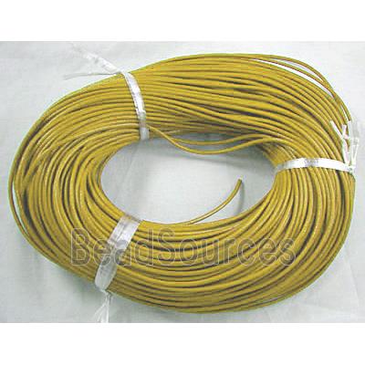 Gold Leather Rope For Jewelry Binding