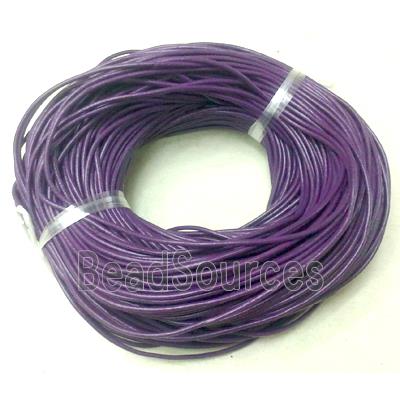 Leather Rope For Jewelry Binding, purple