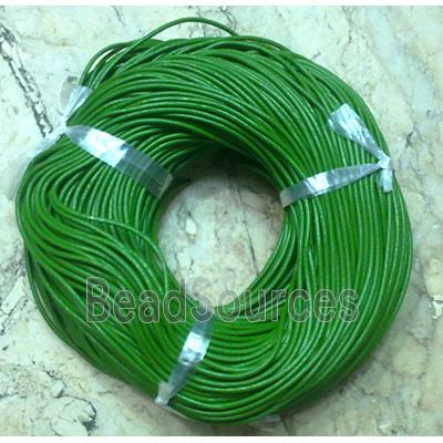 Leather Rope For Jewelry Binding, green