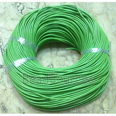 Leather Rope For Jewelry Binding, green