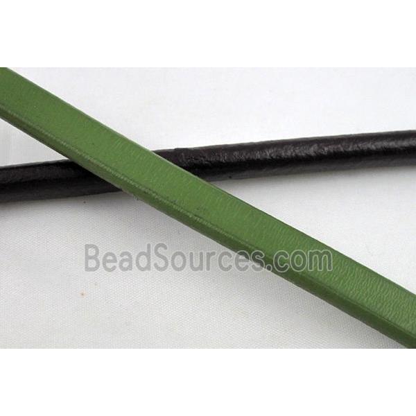 genuine leather cord, green