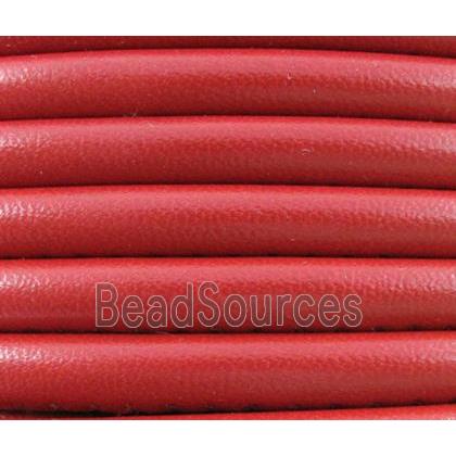 PU leather Cord, round, red