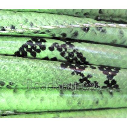 green PU leather wrapped cord