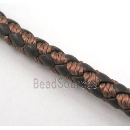 PU leather cord, round