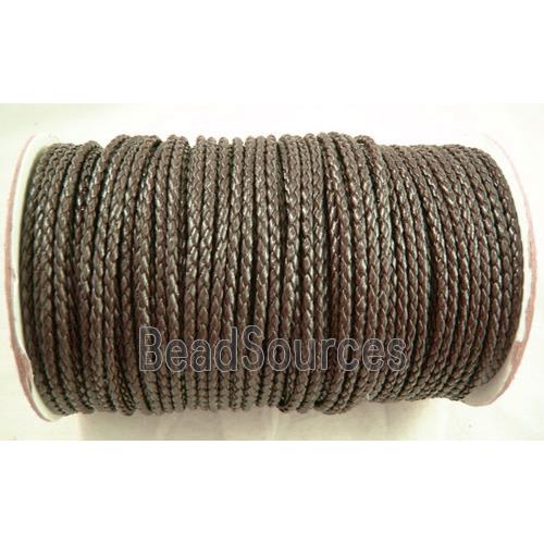 PU Leather Cord, coffee