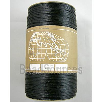 black Satin Rattail Cord