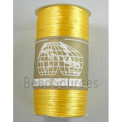 Satin Rattail Cord, Yellow