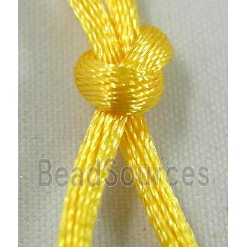 Satin Rattail Cord, Yellow