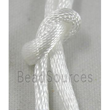 Satin Rattail Cord, white