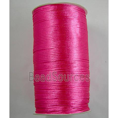 Hot Pink Satin Rattail Cord