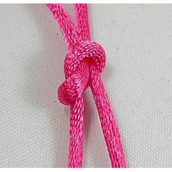 Hot Pink Satin Rattail Cord