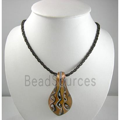 Black PU leather Necklace Cord