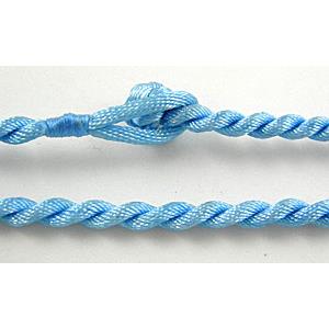 Sennit Necklace Cord, Rattail Nylon, Blue