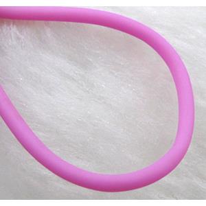 Rubber Cord, hollow, hot-pink