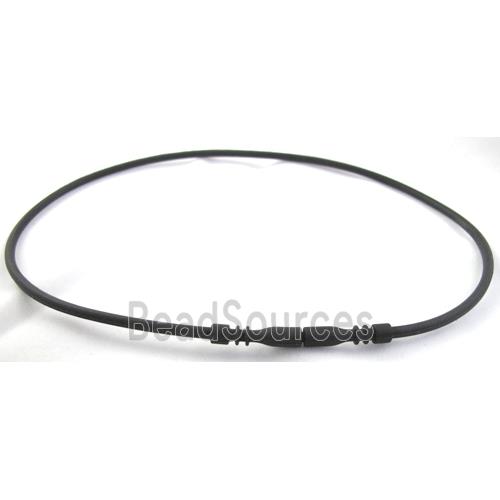 Jewelry making necklace cord, rubber, black