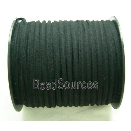 black Synthetic Suede Cord