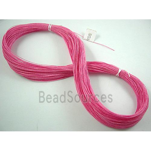 waxed wire, round, grade a, hot-pink