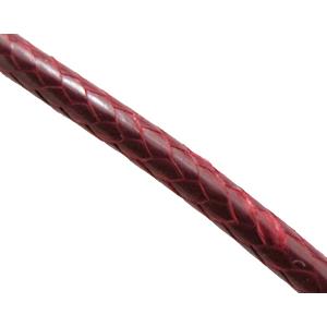 waxed cord, round, jewelry binding, dark-red