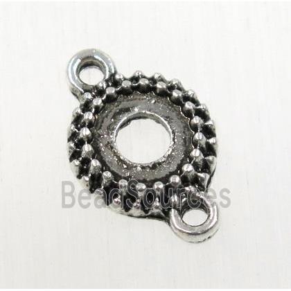 tibetan silver connector with tray, non-nickel