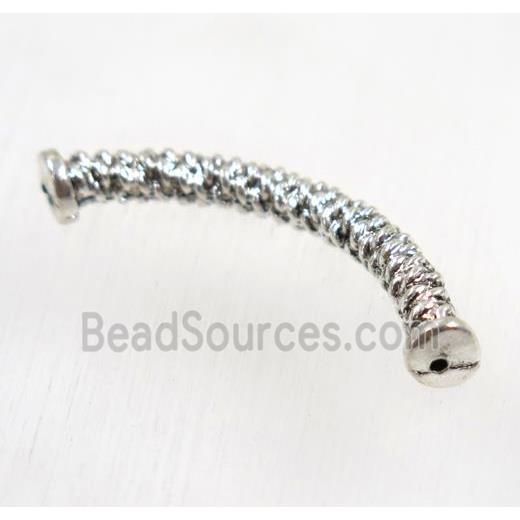 tibetan silver alloy tube beads, non-nickel