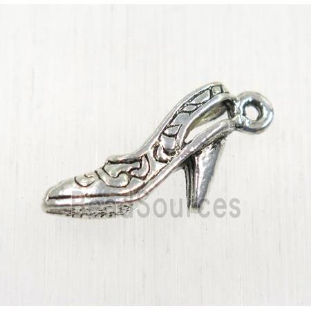 tibetan silver shoe pendant, non-nickel