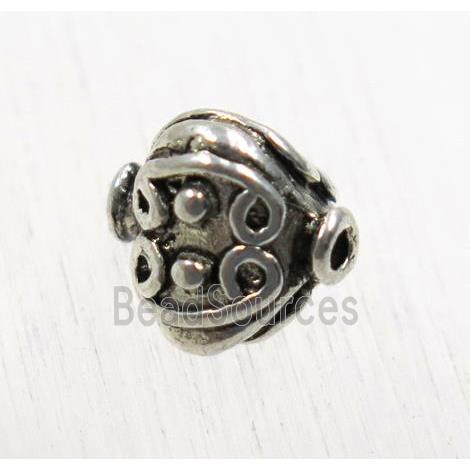 tibetan silver alloy beads, non-nickel