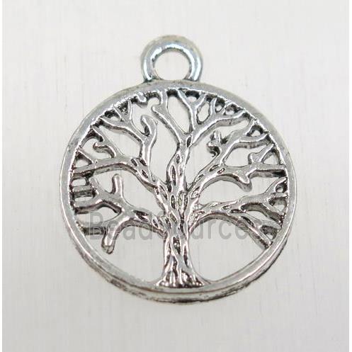 tibetan silver pendant, tree of life, non-nickel