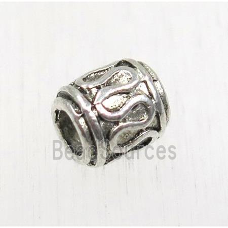 tibetan silver tube beads, non-nickel