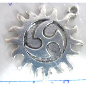 Tibetan Silver sun pendants