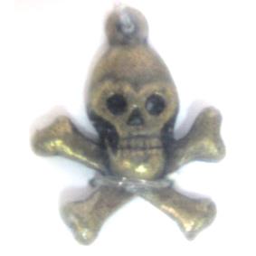 Skull Charm, Tibetan Silver pendants, antique bronze