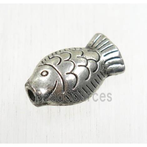 tibetan silver zinc fish beads, non-nickel