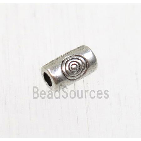 tibetan silver zinc tube beads, non-nickel