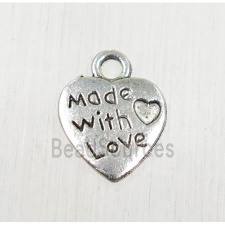 Tibetan Silver heart pendant Non-Nickel